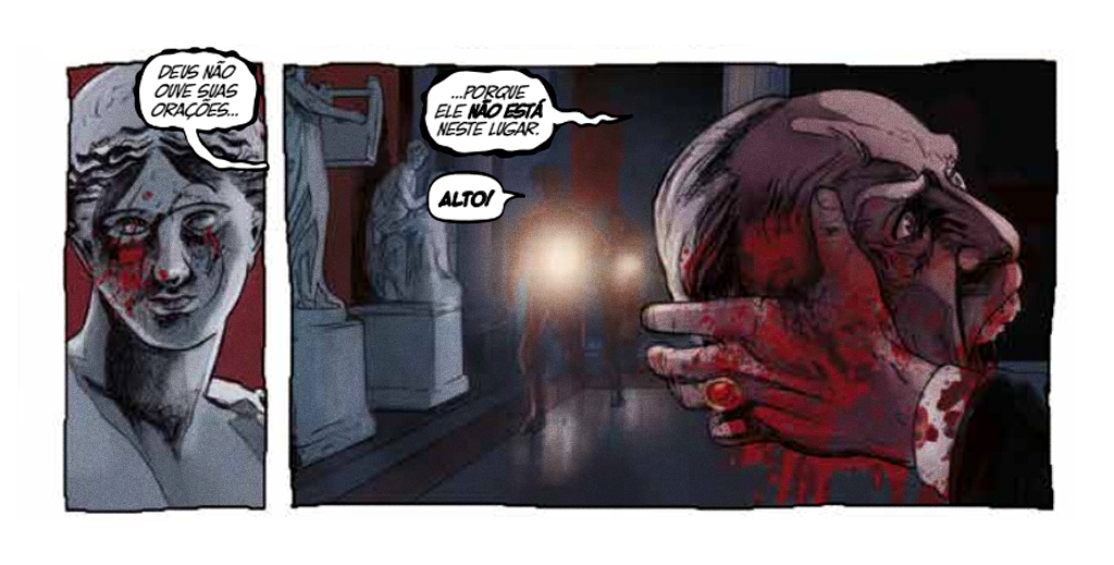 Imagens da HQ Exorcismo: O Ritual Romano.