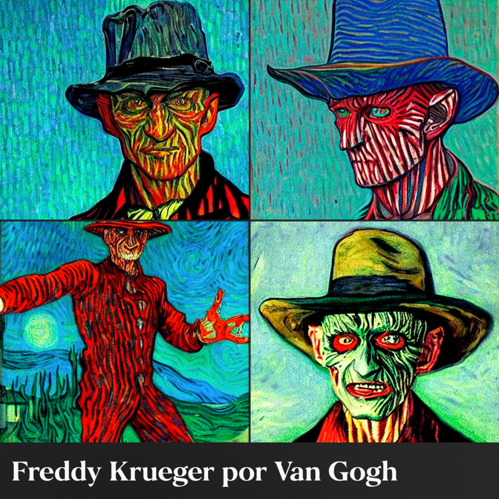 Freddy Kruger por Van Gogh