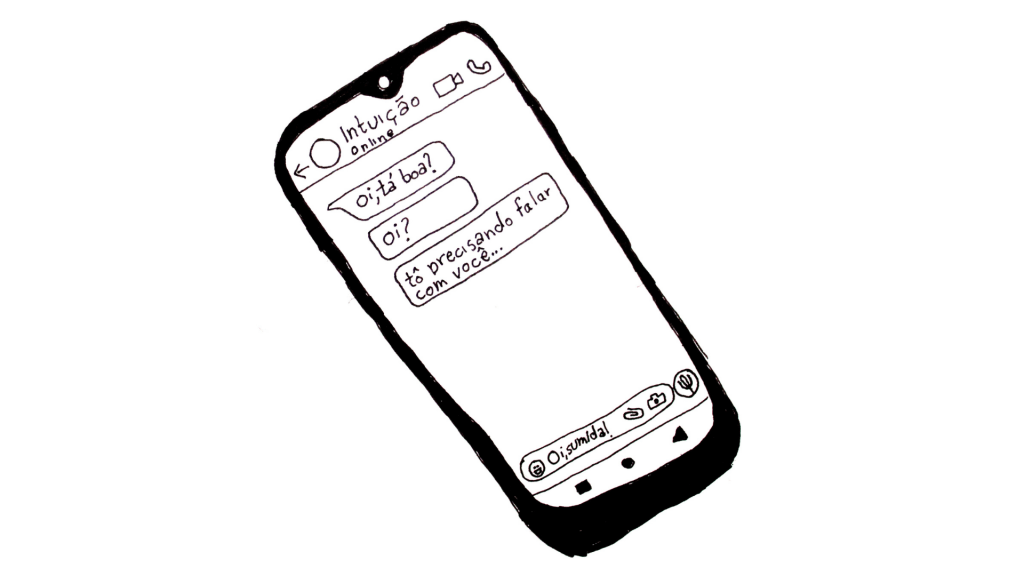 Ilustração de conversa de celular